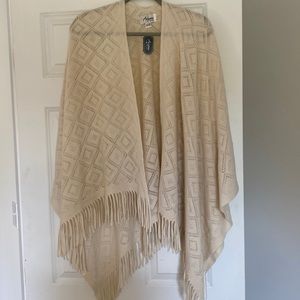 Cape - cream color w/ diamond pattern